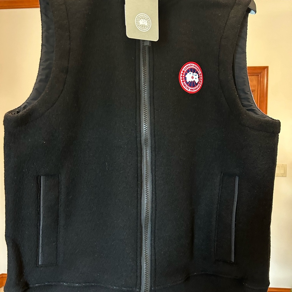 Men's Canada, goose MERSEY black fleece vest size XL.  NWT. - Picture 2 of 9